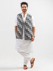Tng By MD Stitched Waistcoat Collection-Huzoor (Crystal Green)