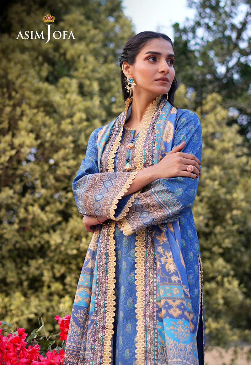 Asim Jofa Prints Unstitched Drop 1 Ajuub-03 Printed Lawn 3 Pcs