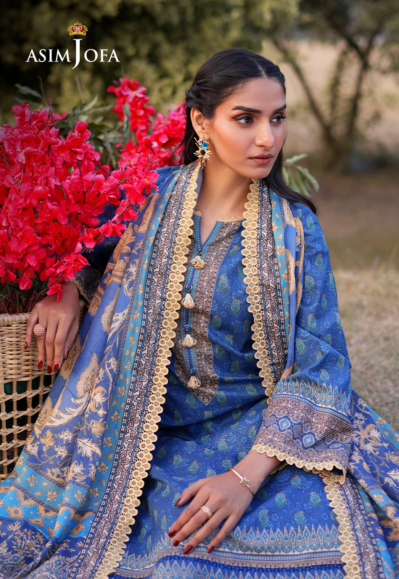 Asim Jofa Prints Unstitched Drop 1 Ajuub-03 Printed Lawn 3 Pcs