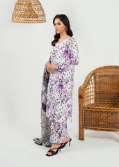 Meerak Stitched 3 Piece Blended Silk Suit-Purvessa