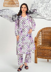 Meerak Stitched 3 Piece Blended Silk Suit-Purvessa