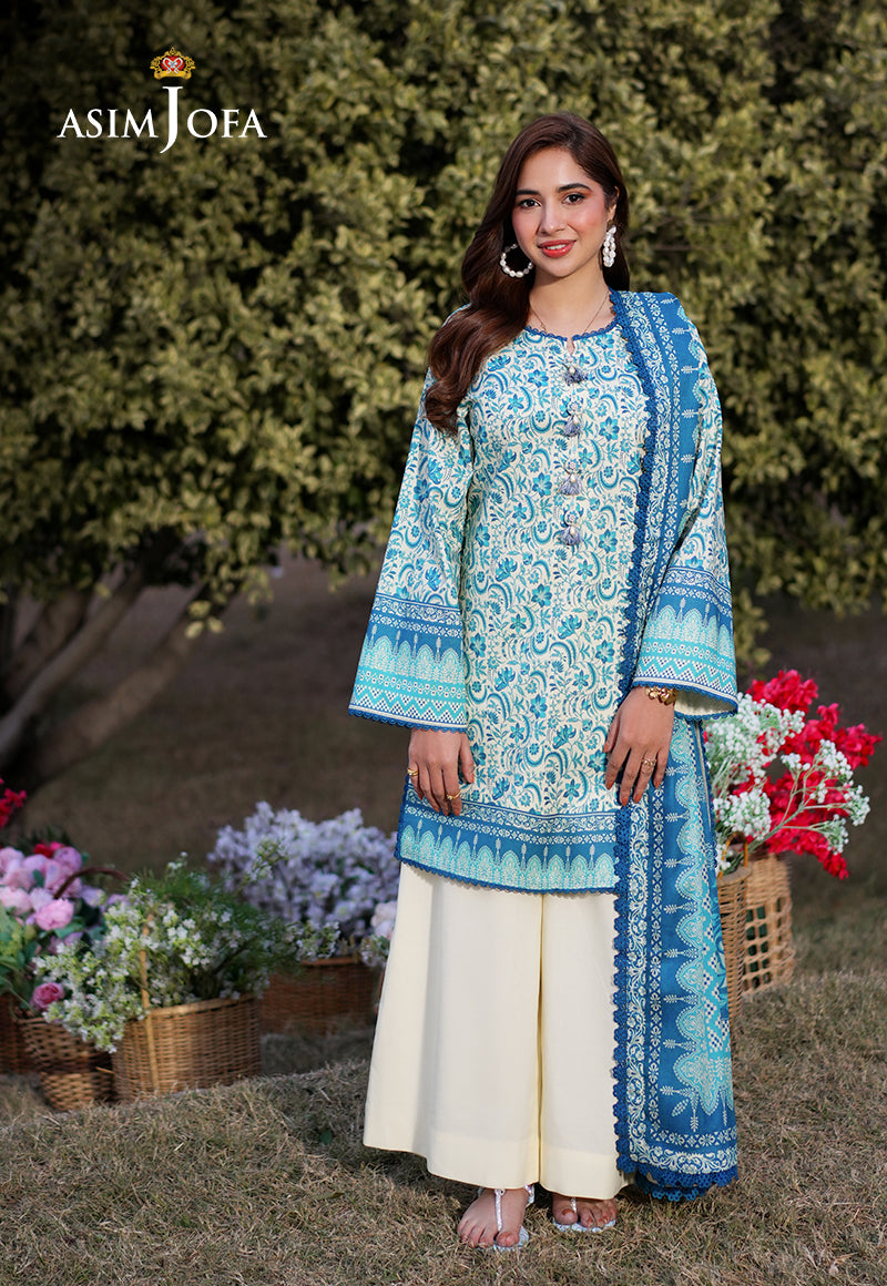 Asim Jofa Prints Unstitched Drop 1 Ajuub-13 Printed Lawn 3 Pcs