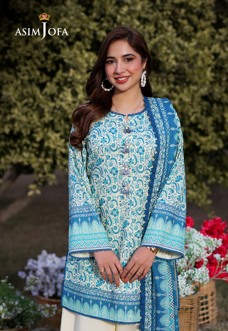 Asim Jofa Prints Unstitched Drop 1 Ajuub-13 Printed Lawn 3 Pcs