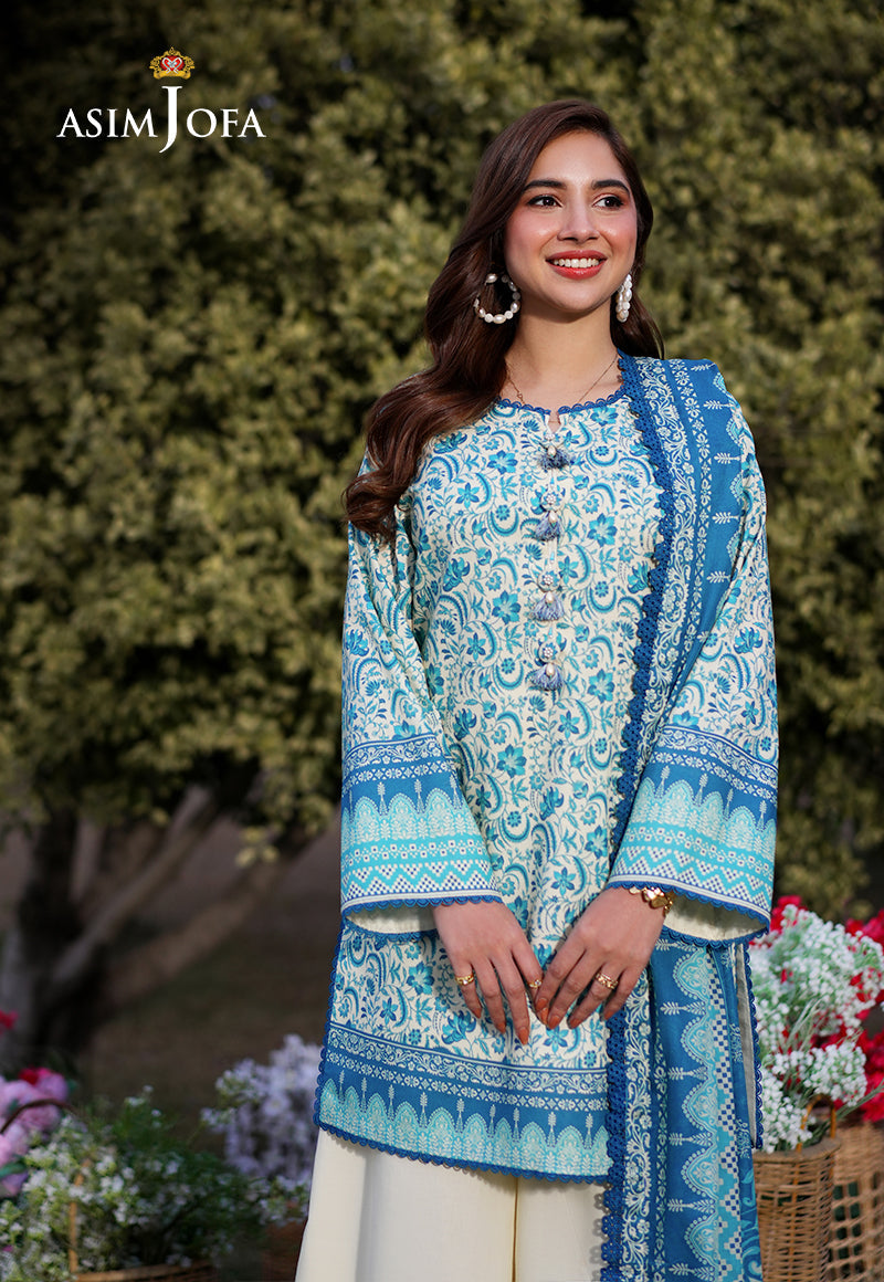 Asim Jofa Prints Unstitched Drop 1 Ajuub-13 Printed Lawn 3 Pcs