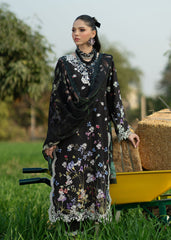 Printkari By Sardinia Unstitched 3 Piece Lawn Collection-Black Lotus