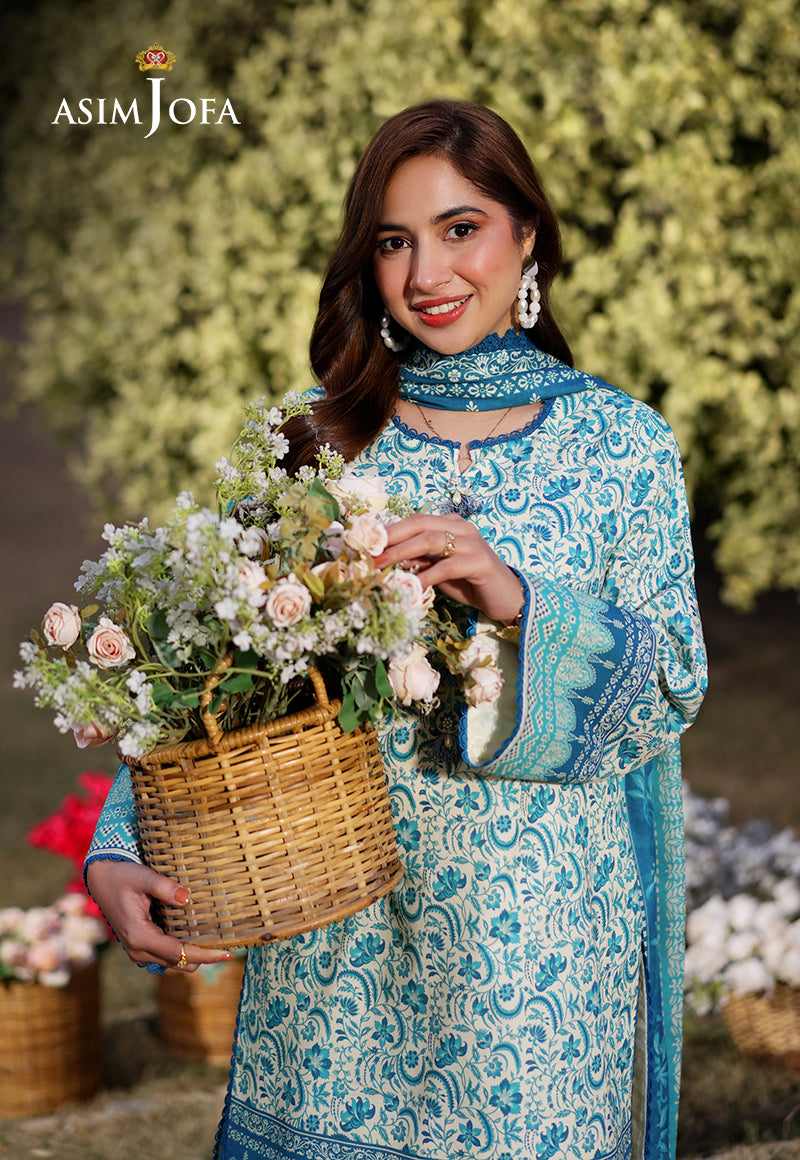 Asim Jofa Prints Unstitched Drop 1 Ajuub-13 Printed Lawn 3 Pcs