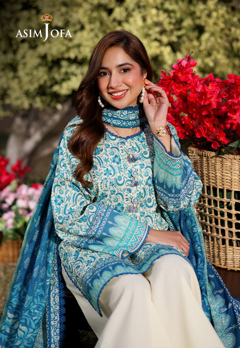 Asim Jofa Prints Unstitched Drop 1 Ajuub-13 Printed Lawn 3 Pcs