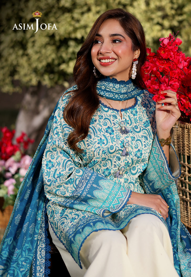 Asim Jofa Prints Unstitched Drop 1 Ajuub-13 Printed Lawn 3 Pcs