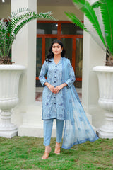 Threads & Weaves 3 PC KARANDI Embroidered Dress-KR24106
