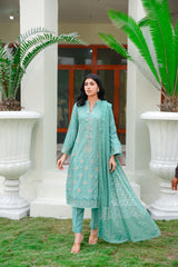 Threads & Weaves 3 PC KARANDI Embroidered Dress-kr24107