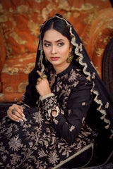 Moksh By Aayra Unstitched Winter Collection'2025-Black