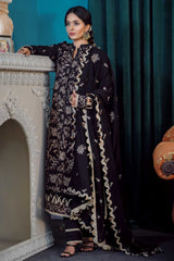 Moksh By Aayra Unstitched Winter Collection'2025-Black