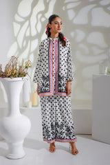 Dhaga Stitched 2 Piece Crepe Suit-Raven