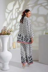 Dhaga Stitched 2 Piece Crepe Suit-Raven