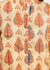 Meerak Stitched 3 Piece Blended Silk Suit-Brisora