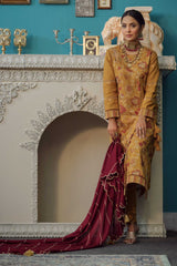 Moksh By Aayra Unstitched Winter Collection'2025-Mustard