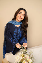 Tiraz Stitched 3 Piece Summer Suit-Zareen
