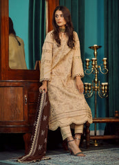Moksh By Aayra Unstitched Winter Collection'2025-Rose Beige