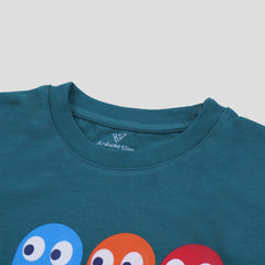 Kjunction Boys Half Sleeves-Printed T-Shirt (Pacman)