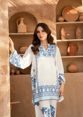 Nairah Co Ords Summer Ramadan Edit Suit-AZURE MOSAIC