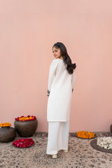 Khayat Stitched 2 Piece Emb Cotton Lawn Summer Suit-White-KHA-K-W