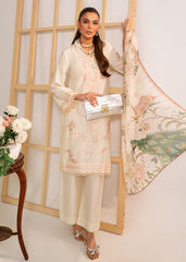 Meerak Stitched 3 Piece Emb Solid Summer Suit-Inaya