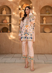 Nairah Co Ords Summer Ramadan Edit Suit-BLUSH BOUQUET