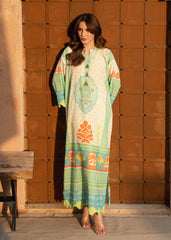 Nairah Shirts Summer Ramadan Edit Suit-MINT MEDALLION