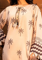 Nairah Shirts Summer Ramadan Edit Suit-PEACH PALM