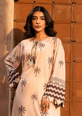 Nairah Shirts Summer Ramadan Edit Suit-PEACH PALM