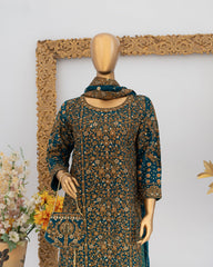 Saira Sultana Stitched Wedding Formals Suit-Zunairah-Teal