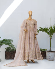 Saira Sultana Stitched Wedding Formals Suit-Mahira-Peach