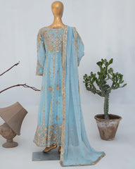 Saira Sultana Stitched Wedding Formals Suit-Mahira-Ice Blue