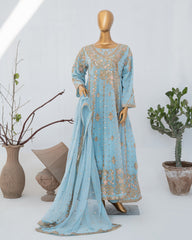 Saira Sultana Stitched Wedding Formals Suit-Mahira-Ice Blue