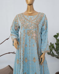Saira Sultana Stitched Wedding Formals Suit-Mahira-Ice Blue