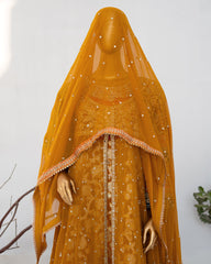 Saira Sultana Stitched Wedding Formals Suit-Sumaira-Mustard