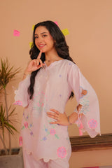 Dhaga Stitched Solid 2 Piece Emb Suit-Ate