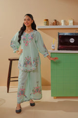 Dhaga Stitched Solid 2 Piece Emb Suit-Lock it