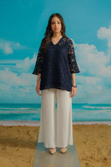 Dhaga Stitched 3 Piece Embroidered Summer Suit-Astrid