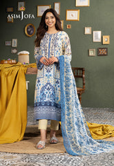 Asim Jofa Outfit Of The Day Ajod-26 Printed Swiss Lawn 3 Pcs