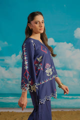 Dhaga Stitched Solid 2 Piece Emb Suit-Taliana