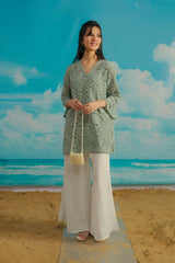 Dhaga Stitched 3 Piece Embroidered Summer Suit-Alicia