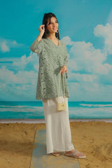 Dhaga Stitched 3 Piece Embroidered Summer Suit-Alicia