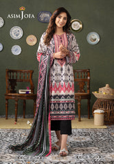 Asim Jofa Outfit Of The Day Ajod-19 Printed Georgette Silk 2 Pcs