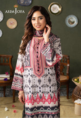 Asim Jofa Outfit Of The Day Ajod-19 Printed Georgette Silk 2 Pcs