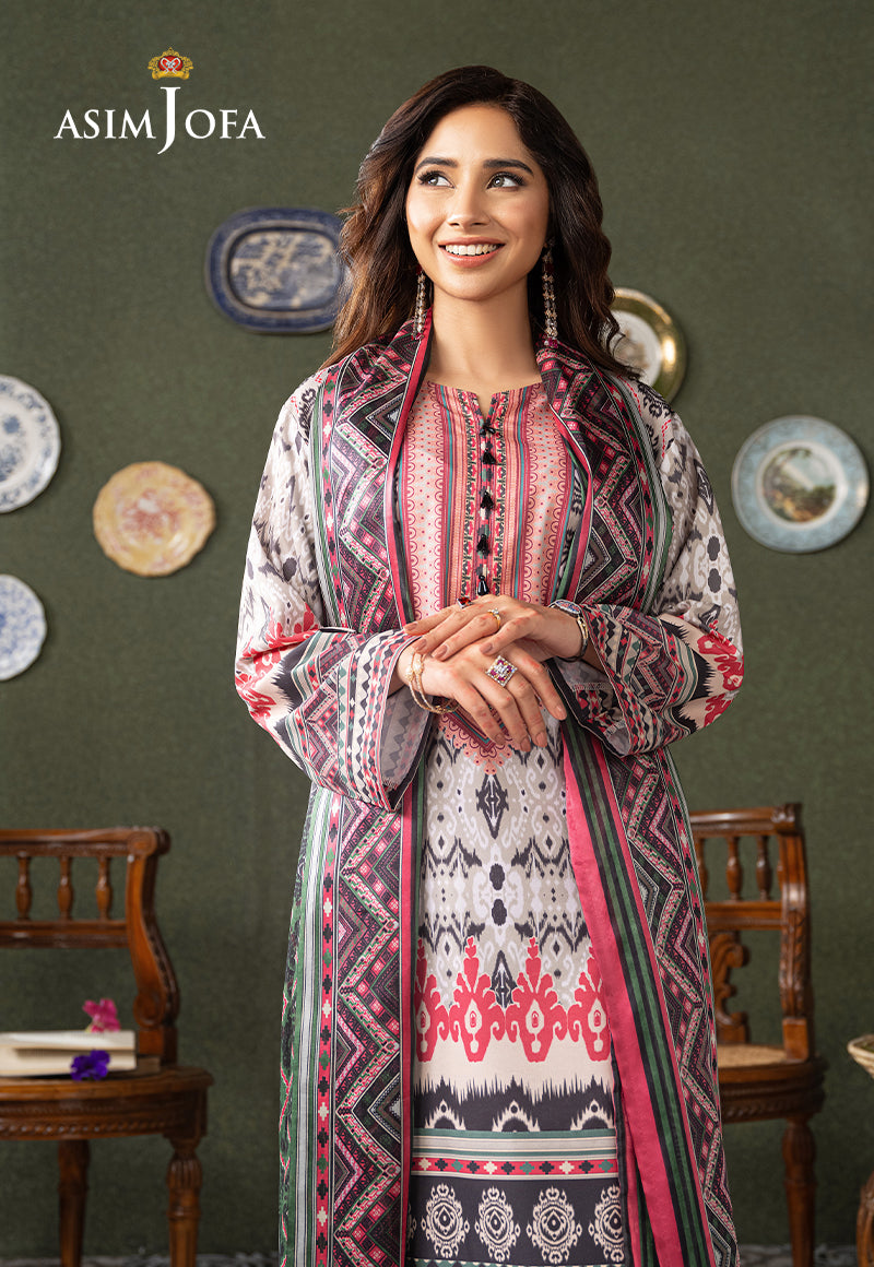 Asim Jofa Outfit Of The Day Ajod-19 Printed Georgette Silk 2 Pcs
