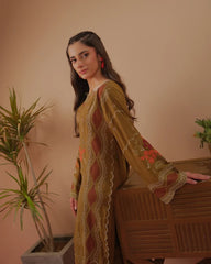 Dhaga Stitched Solid 2 Piece Emb Suit-Megan