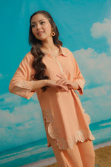 Dhaga Stitched Solid 2 Piece Emb Suit-Shellop
