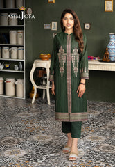 Asim Jofa Outfit Of The Day Ajod-17  Embroidered Yarn Dyed 2 Pcs