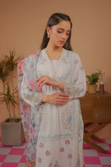 Dhaga Stitched Solid 2 Piece Emb Suit-Rapunzel